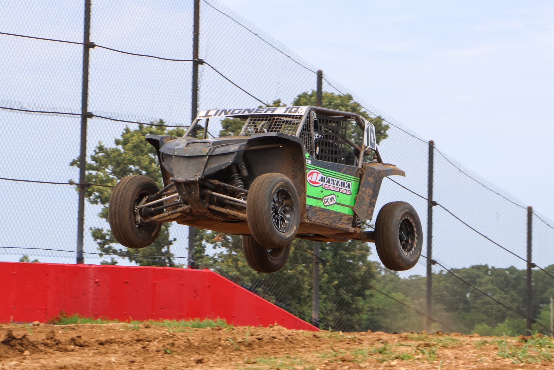 Megan's #10 off-road car in the air